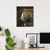 Die Malkunst — Vermeer (Detail) Poster (Heimbüro)