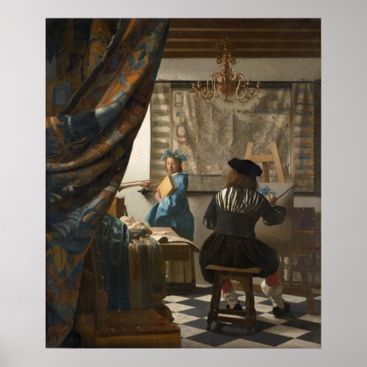 Die Malkunst — Vermeer (Detail) Poster (Vorne)