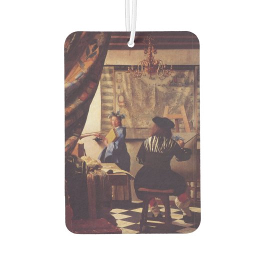 Die Malkunst von Johannes Vermeer Autolufterfrischer (Rückseite)