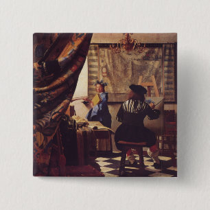 Die Malkunst von Johannes Vermeer Button