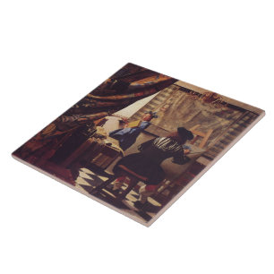 Die Malkunst von Johannes Vermeer Fliese