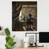 Die Malkunst von Johannes Vermeer Poster (Heimbüro)