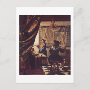 Die Malkunst von Johannes Vermeer Postkarte