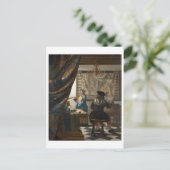 Die Malkunst von Johannes Vermeer Postkarte (Stehend Vorderseite)