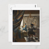 Die Malkunst von Johannes Vermeer Postkarte (Vorne/Hinten)