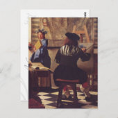 Die Malkunst von Johannes Vermeer Postkarte (Vorne/Hinten)