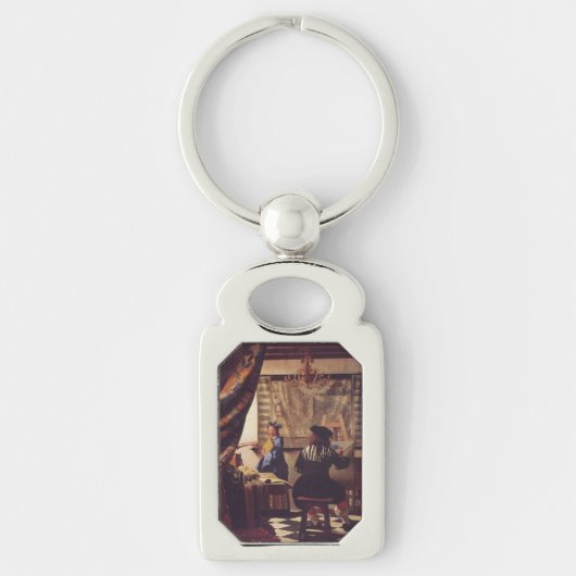 Die Malkunst von Johannes Vermeer Schlüsselanhänger (Vorderseite)