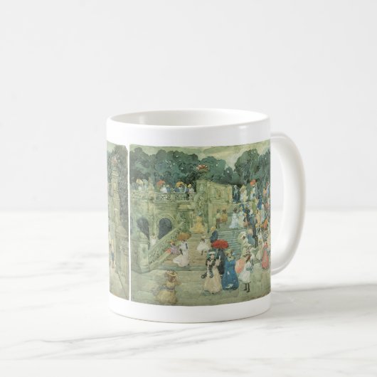 Die Mall, Central Park by Maurice Prendergast Kaffeetasse (VorderseiteRechts)