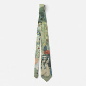 Die Mall, Central Park by Maurice Prendergast Krawatte (Rückseite)