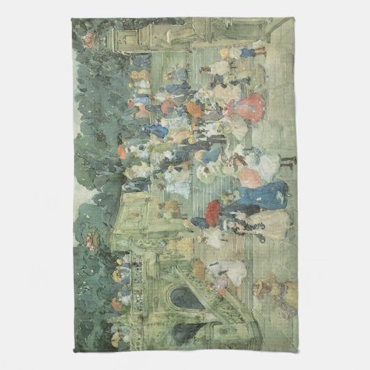Die Mall, Central Park by Maurice Prendergast Küchentuch (Vertikal)