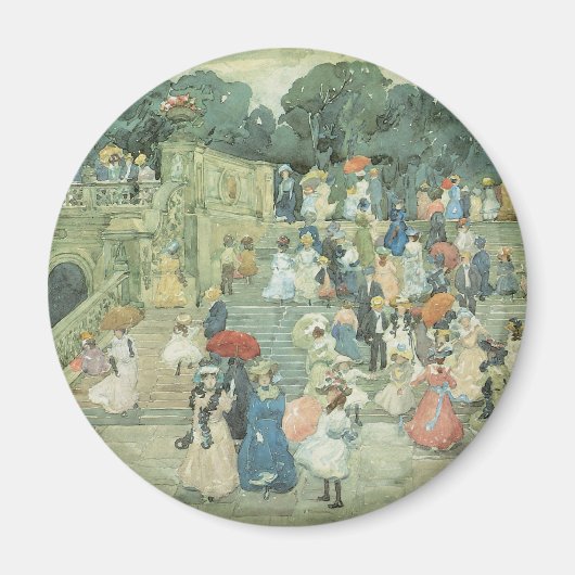 Die Mall, Central Park by Maurice Prendergast Magnet (Vorne)