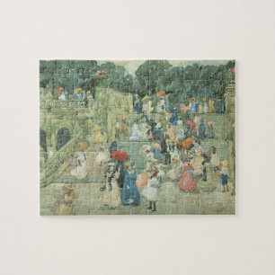Die Mall, Central Park by Maurice Prendergast Puzzle