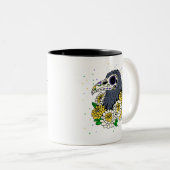 Die Mama & Crow Skull im November Zweifarbige Tasse (VorderseiteRechts)