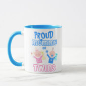 Die Mama-der Mutter des Zwillings Zwillings-Junge Tasse (Links)