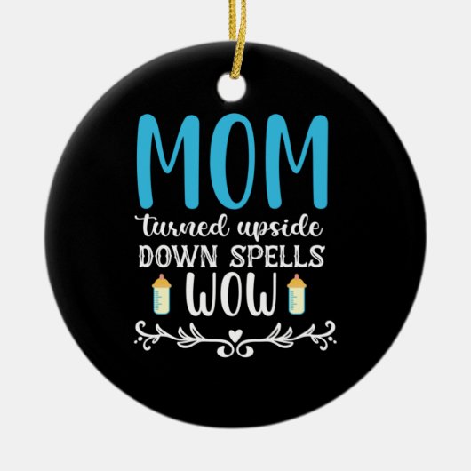 Die Mama der Mutter drehte sich um den Kopf Keramik Ornament (Vorne)