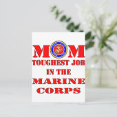Die Mama der USMC im Seeverkehr ist am härtesten Postkarte (Stehend Vorderseite)