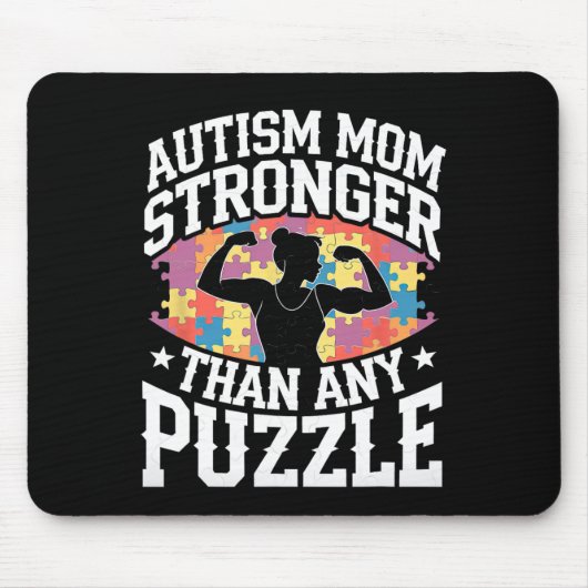 Die Mama des Autismus ist stärker als jeder Puzzle Mousepad (Vorne)