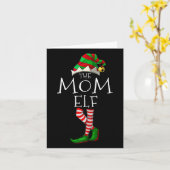 Die Mama Elf Spaß Weihnachten Matching Familie Paj Karte (Gelbe Blume)