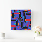 Die Mama I - Ken Gage Abstrakt Art Quadratische Wanduhr (Zuhause)