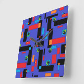 Die Mama I - Ken Gage Abstrakt Art Quadratische Wanduhr (Winkel)