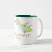 Die Mama-Kolibri-Tasse der Welt bestste Zweifarbige Tasse (VorderseiteRechts)