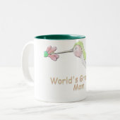 Die Mama-Kolibri-Tasse der Welt bestste Zweifarbige Tasse (Vorderseite Links)