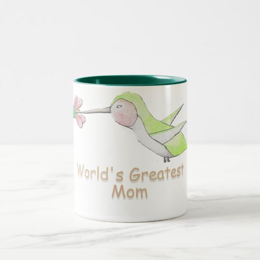 Die Mama-Kolibri-Tasse der Welt bestste Zweifarbige Tasse (Mittel)