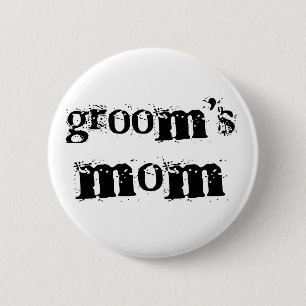 Die Mama-Schwarz-Text des Bräutigams Button
