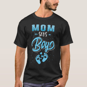 Die Mama zeigt, dass junge Babys in der Familie pa T-Shirt