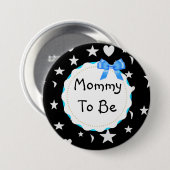 Die Mama, zum Sterne, Monde und Herz zu sein Button (Vorne & Hinten)