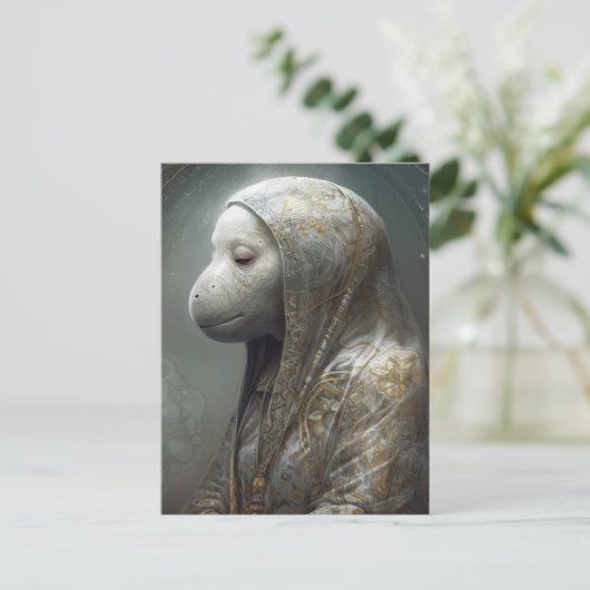 Die Manatee Nun Postkarte (Stehend Vorderseite)