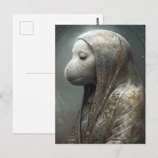 Die Manatee Nun Postkarte (Vorne/Hinten)