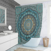 Die Mandala der gyrate psychedelic auges Duschvorhang