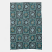 Die Mandala der gyrate psychedelic auges Geschirrtuch (Vertikal)