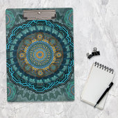 Die Mandala der gyrate psychedelic auges Klemmbrett