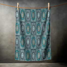 Die Mandala der gyrate psychedelic auges Strandtuch