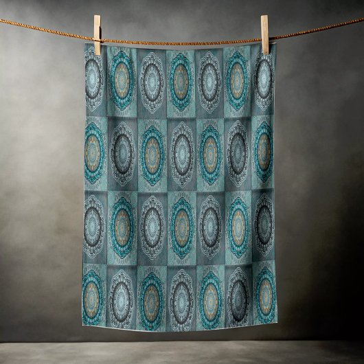 Die Mandala der gyrate psychedelic auges Strandtuch