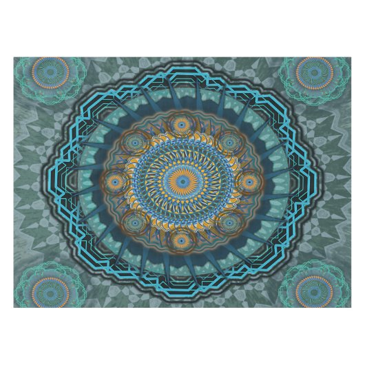 Die Mandala der gyrate psychedelic auges Tischdecke (Vorderseite (Horizontal))