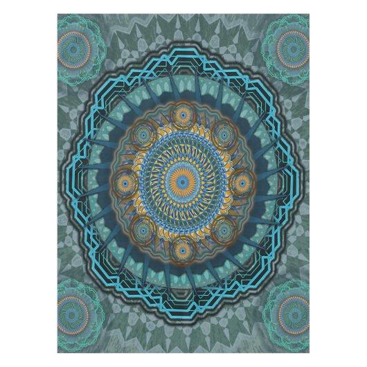 Die Mandala der gyrate psychedelic auges Tischdecke (Vorderseite)