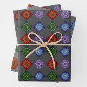 Die Mandalas, die das Papier-Set umblättern Geschenkpapier Set (Beispiel)