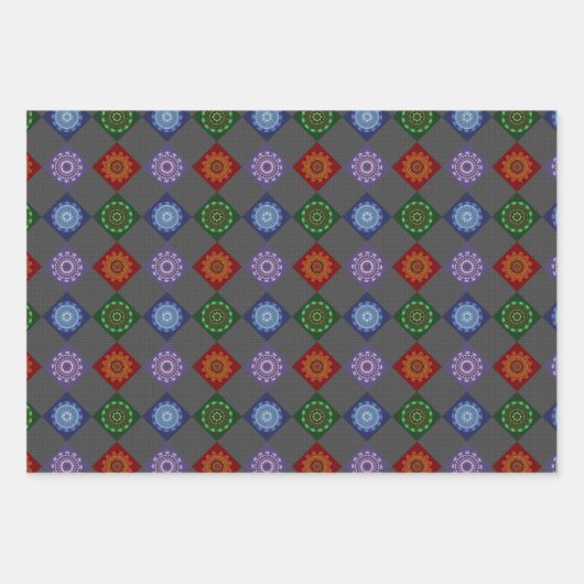 Die Mandalas, die das Papier-Set umblättern Geschenkpapier Set (Vorderseite)