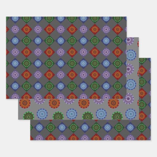 Die Mandalas, die das Papier-Set umblättern Geschenkpapier Set (Set)