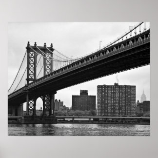 Die Manhattan-Brücke in New York City Poster