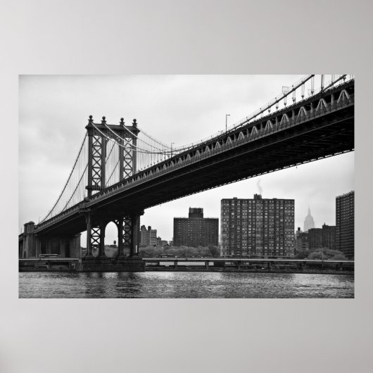 Die Manhattan-Brücke in New York City Poster (Vorne)