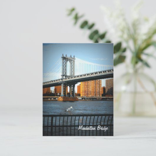 Die Manhattan-Brücke Postkarte (Stehend Vorderseite)