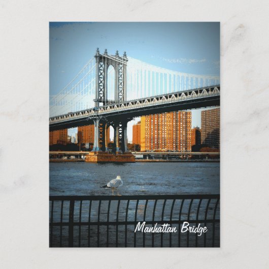 Die Manhattan-Brücke Postkarte (Vorderseite)