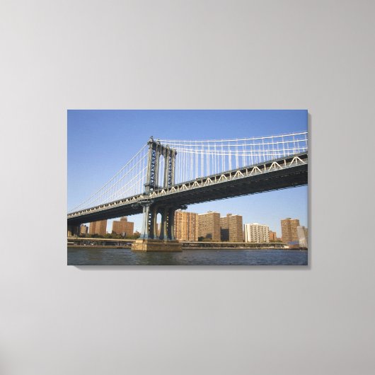 Die Manhattan-Brücke über den East River 2 Leinwanddruck (Vorderseite)