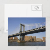 Die Manhattan-Brücke über den East River 2 Postkarte (Vorne/Hinten)