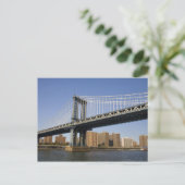 Die Manhattan-Brücke über den East River 2 Postkarte (Stehend Vorderseite)