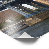 Die Manhattan-Brücke über den East River Fotodruck (Ecke)